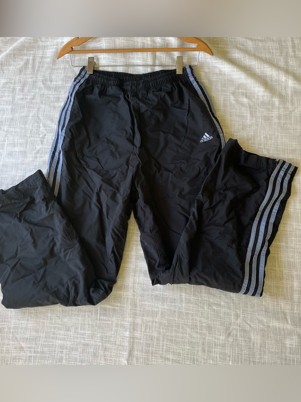 adidas Y2k Clima365 Insulated Black Joggers with Lander Side Stripes